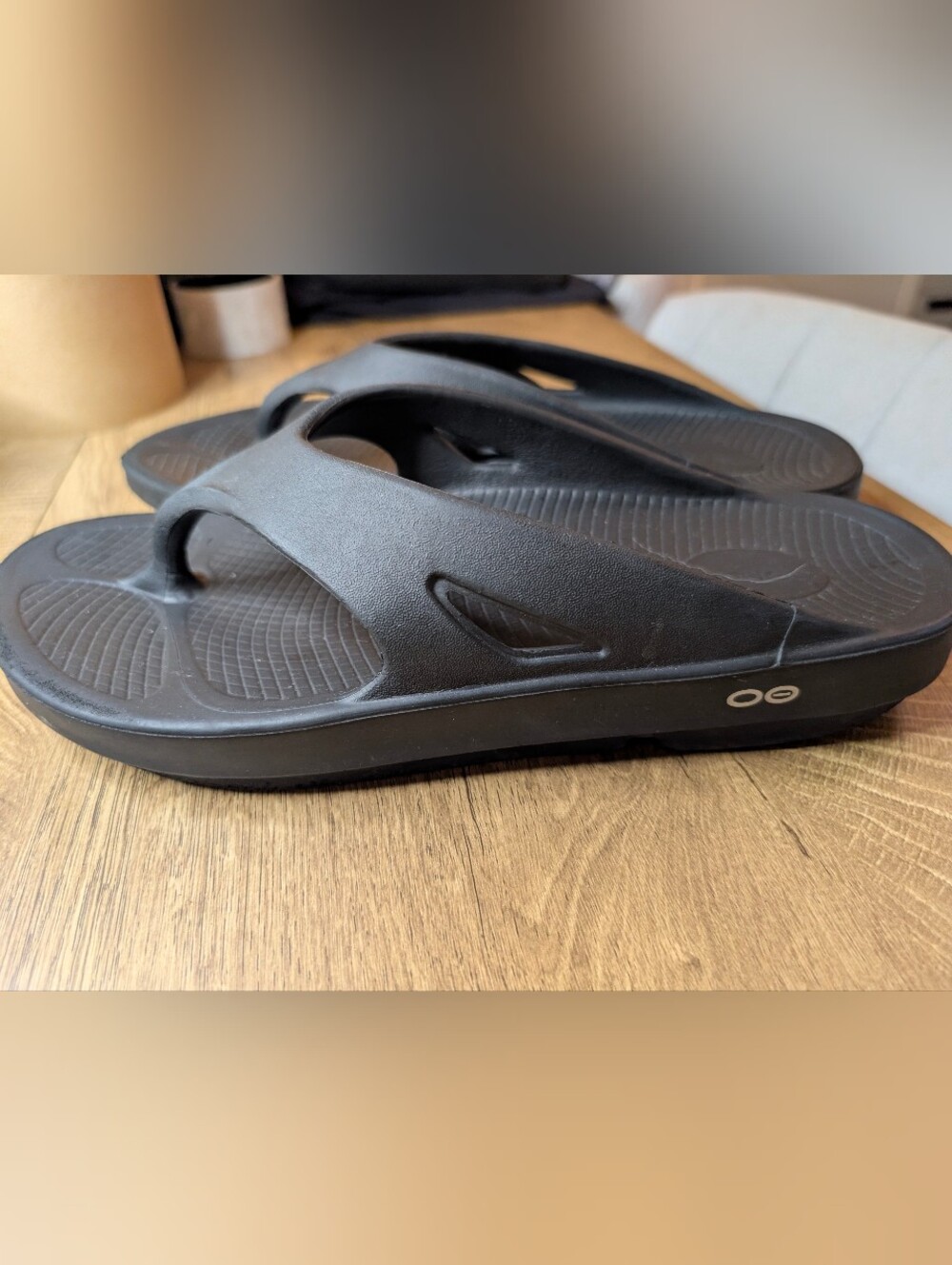OOFOS OOriginal Recovery Sandals Black Women 14 Men12 Flip Flops OOfoam Comfort
